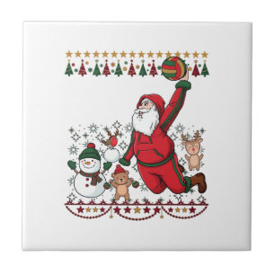 Carreau Noël Père Noël Volleyball Bonhomme de neige Renne