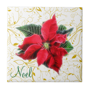 Carreau Noel Poinsettia