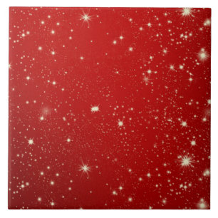 Carreau Noël Rouge Twinkle, design de vacances, Til en cér