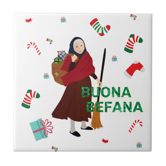 Carreau noël sorcière buona Befana (Devant)