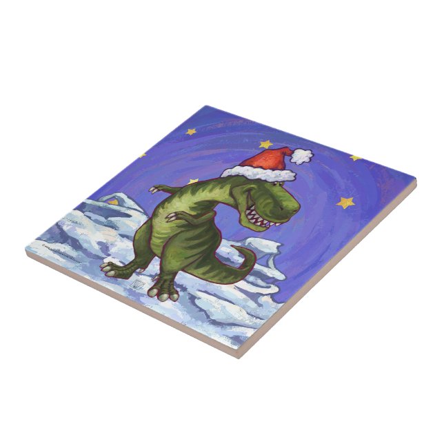 Carreau Noël Tyrannosaurus (Côté)