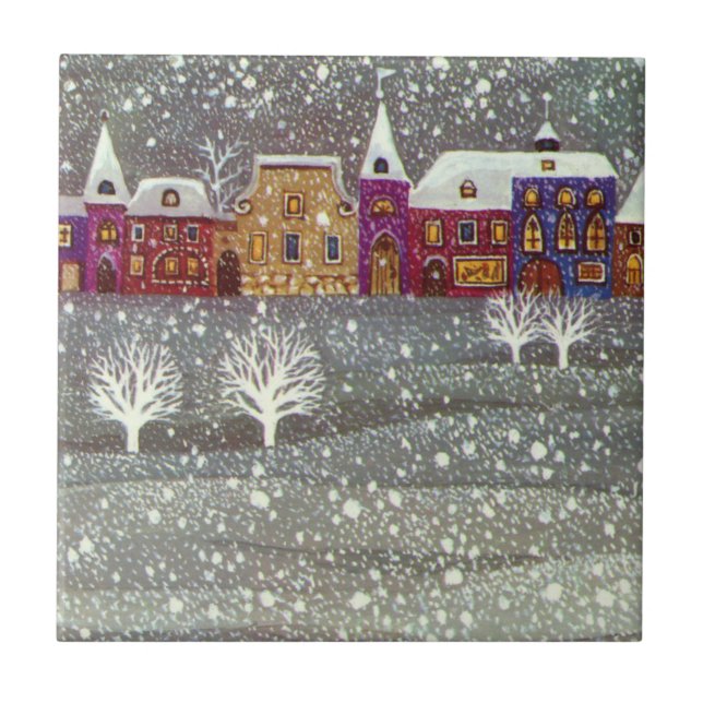 Carreau Noël Vintage, Cheval du Père Noël (Devant)