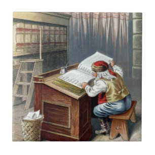 Carreau Noël vintage, Saint Nicolas méchant ou gentil