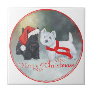 Carreau Noël Westie Scottie
