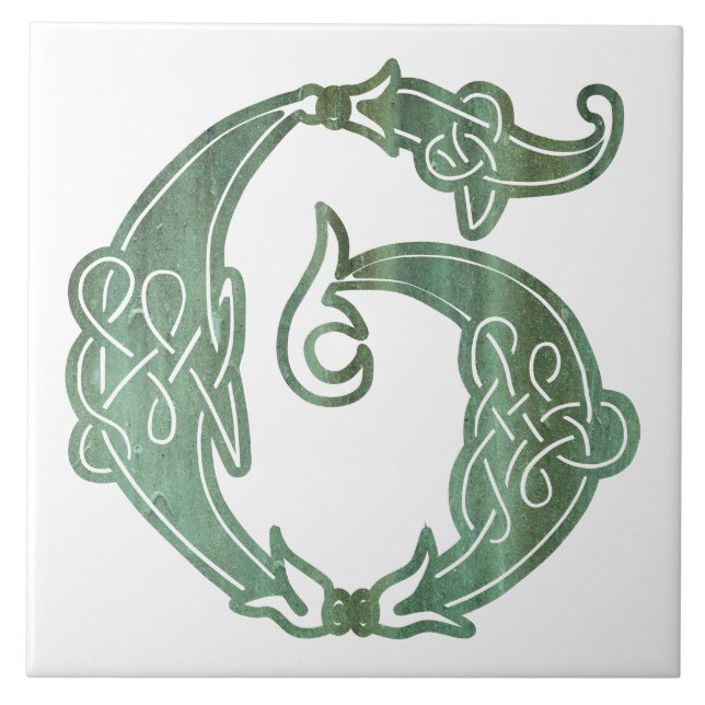 Carreau Noeud celtique du 16e siècle Capital décoratif G (Devant)