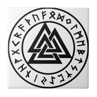 Carreau Noeud païen Valknut d'Odins de symboles
