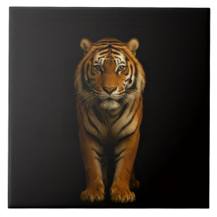 Carreau Noir 4 Luxe avec Noble Tiger