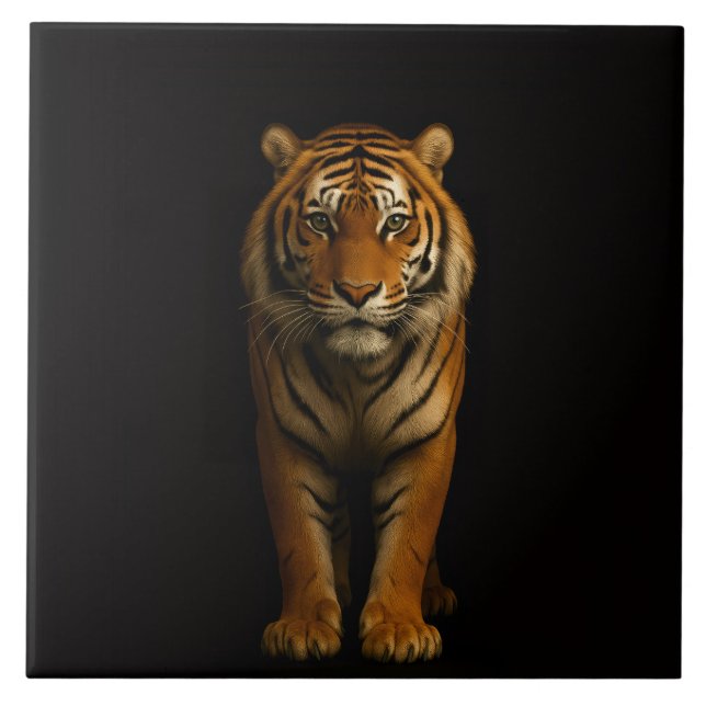 Carreau Noir 4 Luxe avec Noble Tiger (Devant)