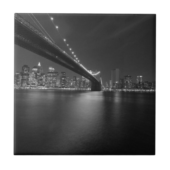 Carreau Noir blanc New York City Skyline (Devant)