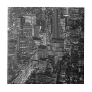 Carreau Noir blanc rouge New York City Skyline