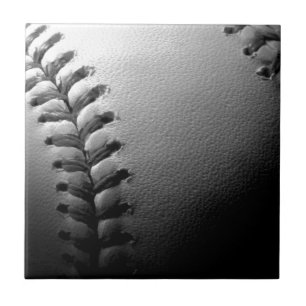 Carreau Noir et blanc Gros plan de base-ball