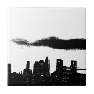 Carreau Noir et blanc New York City Pop Art Style