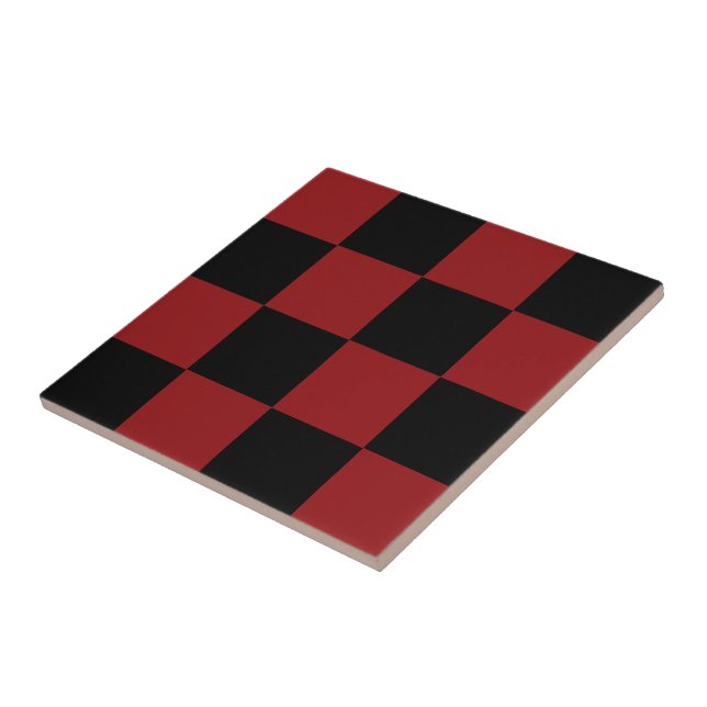 Carreau Noir et rouge coché (Côté)