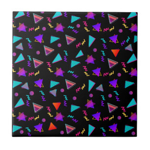 Carreau Noir tendance des années 80