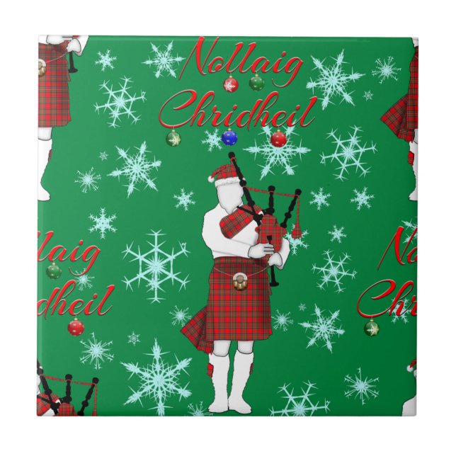 Carreau Nollaig Chridheil Scottish Merry Christmas Scottis (Devant)