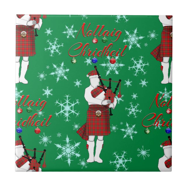 Carreau Nollaig Chridheil Scottish Merry Christmas Scottis (Devant)