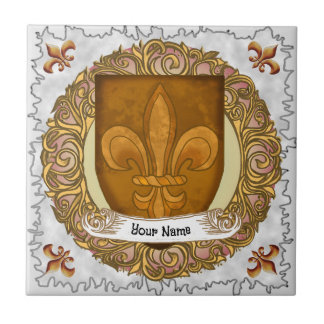 Carreau Nom de famille Fleur De Lis