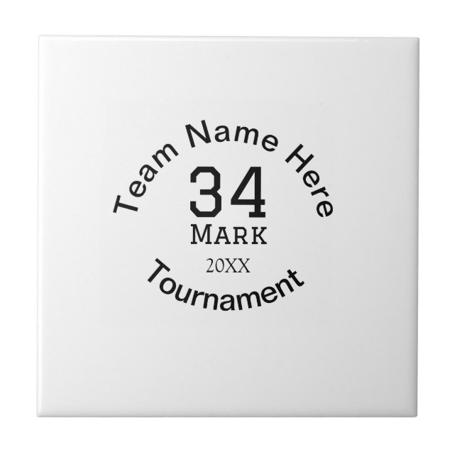 Carreau Nom de l'équipe ici ajouter nom tournoi année text (Devant)