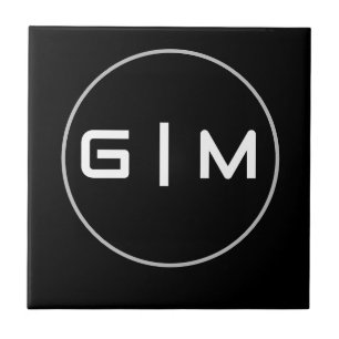 Carreau Nom d'initiales personnalisables