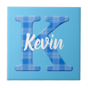 Carreau Nom du garçon Lettre personnalisée portée K