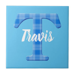 Carreau Nom du garçon Lettre personnalisée T