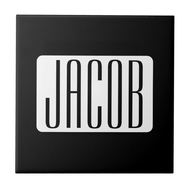 Carreau Nom moderne ou nom de marque modifiable pour l'ent (Devant)