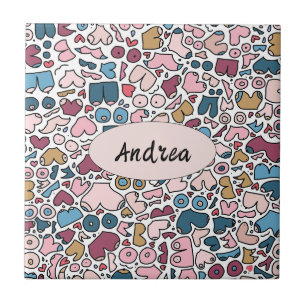 Carreau Nom motif mammaire neutre