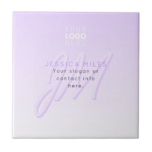 Carreau Nom professionnel et Modèle Slogan   Violet clair
