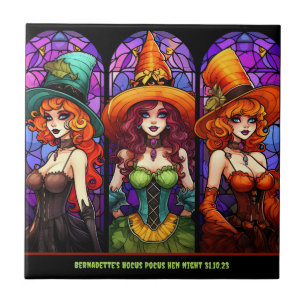 Carreau Nom Sentiment Année Magnifique sorcière Halloween