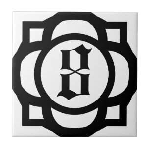 Carreau Nombre ou lettre gothique