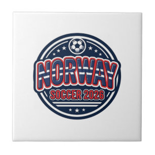 Carreau Norvège Football 2026 Football Gras Typographie Pa