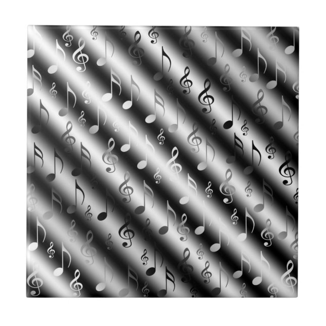 Carreau note, musique, métal, partition, groupe, clé de so (Devant)