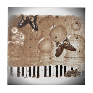 Carreau Notes de musique Destiny Colorful Butterfly Nature