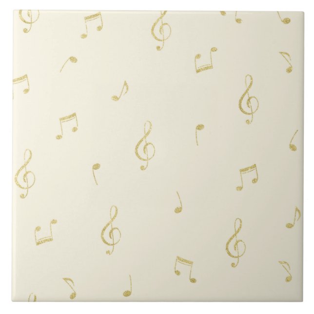 Carreau Notes de musique Gold (Devant)