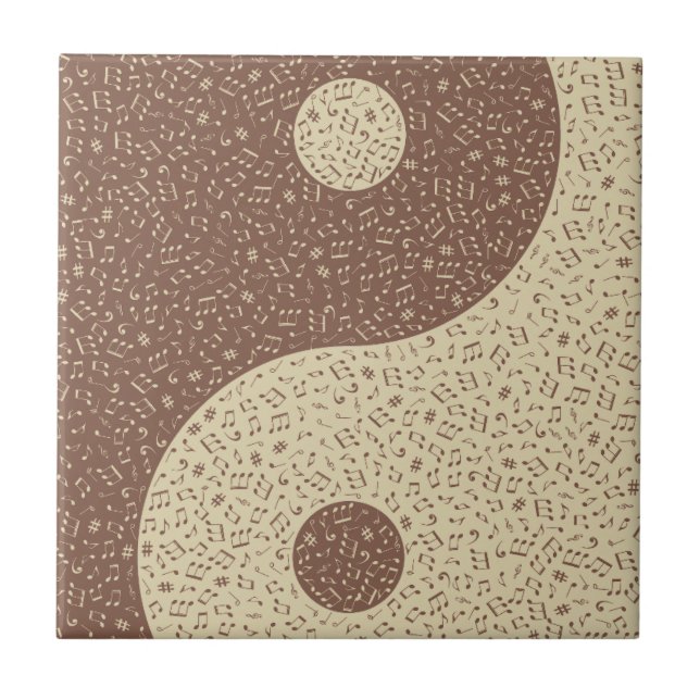 Carreau Notes de musique Yin Yang (Devant)