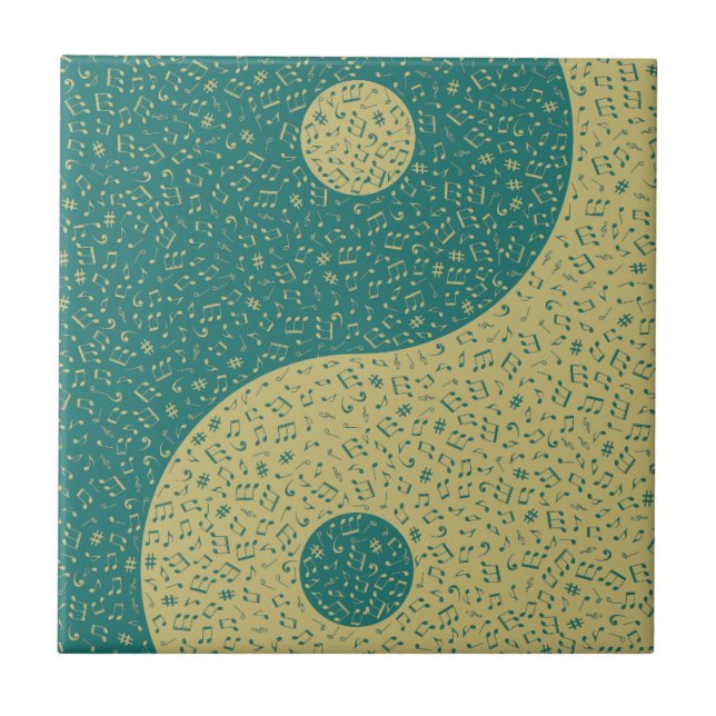 Carreau Notes de musique Yin Yang (Devant)