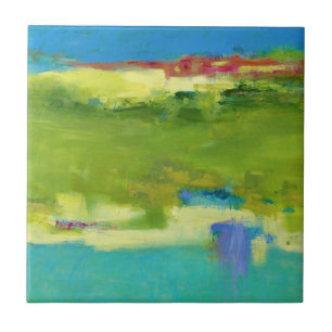 Carreau Notes de terrain - Art vert Abstrait