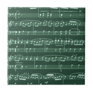 Carreau Notes musicales vert