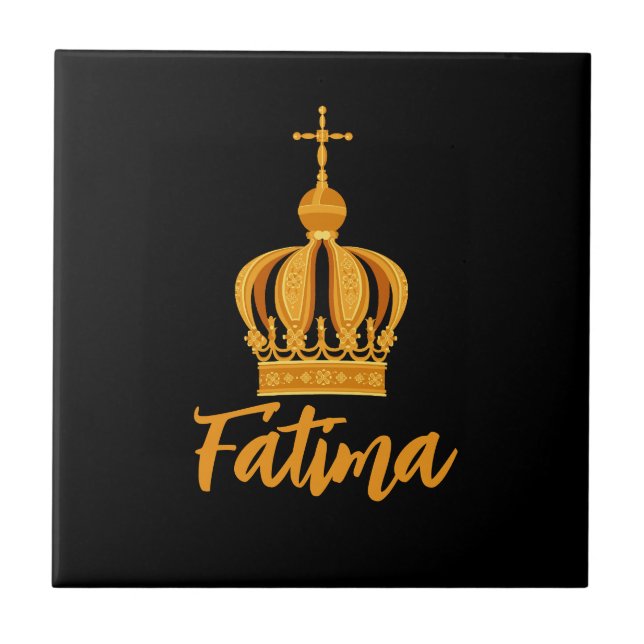 Carreau Notre-Dame de Fatima couronne (Devant)