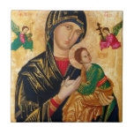 Carreau Notre Dame de l'aide perpétuelle icône Vierge Mari<br><div class="desc">L'icône byzantine Vladimir Madonna et l'enfant,  Notre Dame de Perpetual Aide</div>