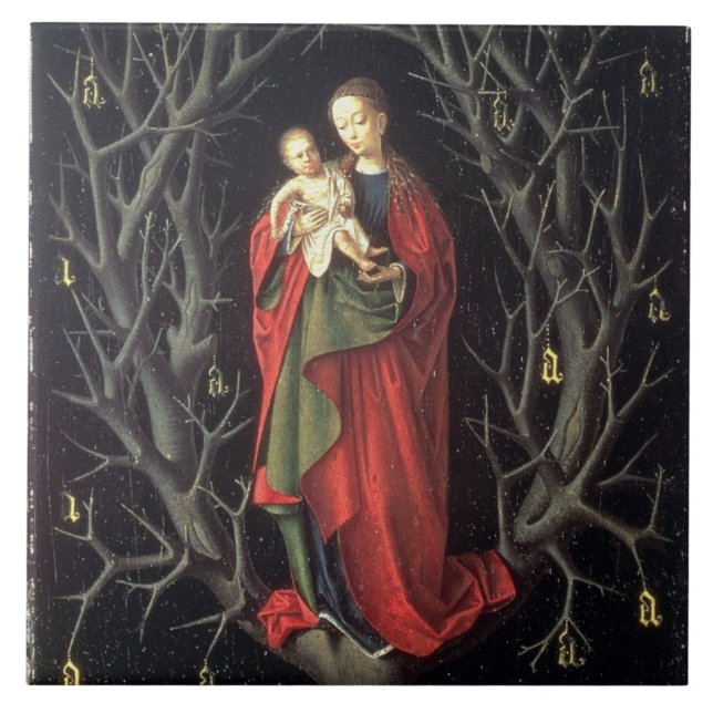 Carreau Notre Madame de l'arbre sec c.1450 (huile sur le (Devant)