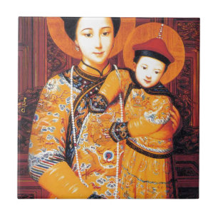 Carreau Notre Madame de Vierge Marie chinois de la Chine