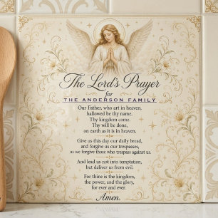 Carreau Notre Père Ange Personnalisé Nom de Famille