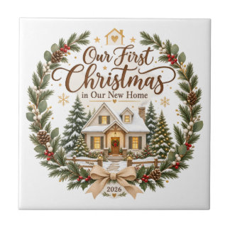 Carreau Notre Premier Noël dans Notre Nouvelle Maison Orne