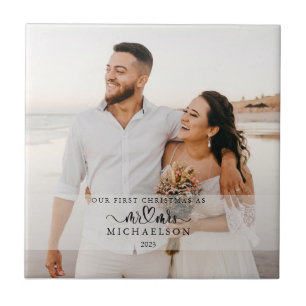 Carreau Notre premier Noël en tant que M. et Mme.