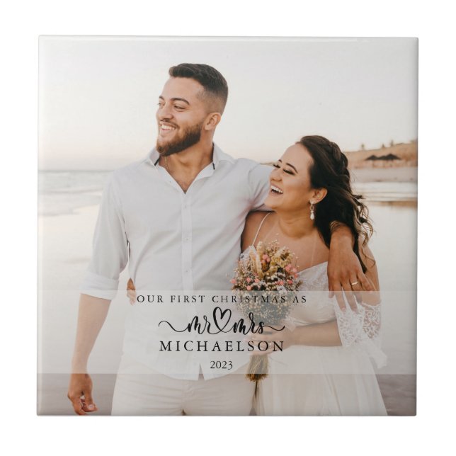 Carreau Notre premier Noël en tant que M. et Mme. (Devant)