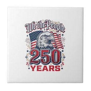 Carreau Nous Le Peuple 250 Ans Aigle Patriotique Vintage D
