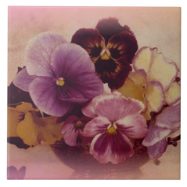 CARREAU NOUVEAU ARTICLE GRAND PANSEY TRIVET/TILE (Devant)