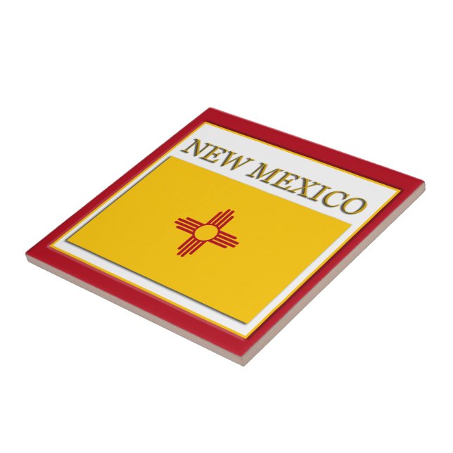 Carreau Nouveau-Mexique Drapeau Design Tile (Côté)