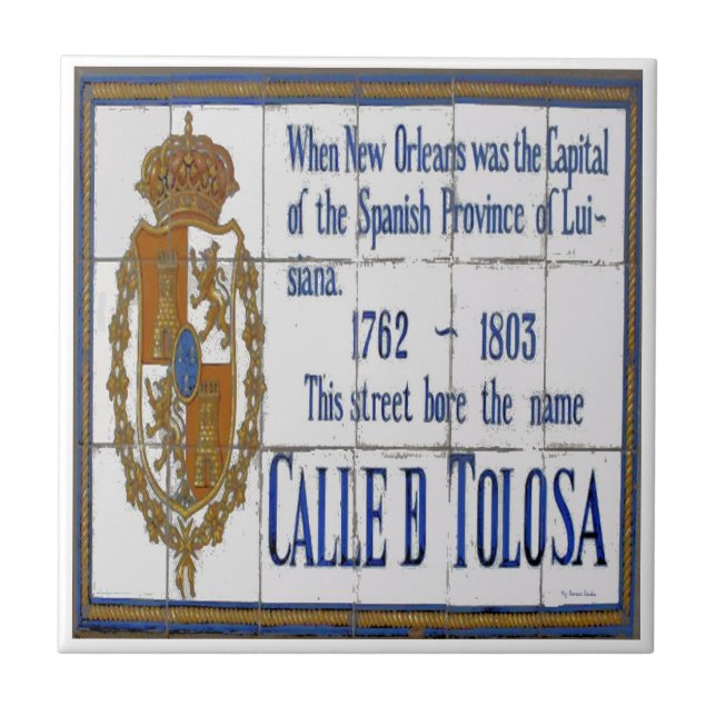 Carreau Nouvelle-Orléans Toulouse St Tile Mural (Devant)